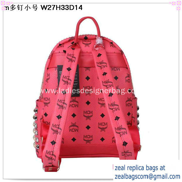 High Quality Replica MCM Small Stark Front Studs Backpack MC4237S Red